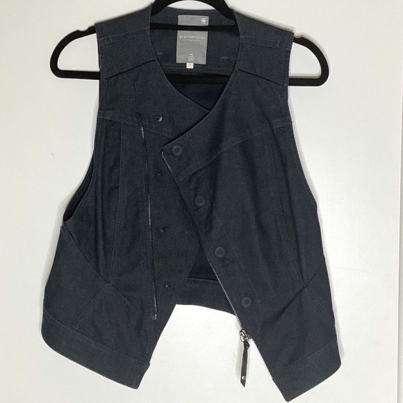 Dark Denim G-Star Sleeveless Vest - Women's Large - Picture 1 of 2